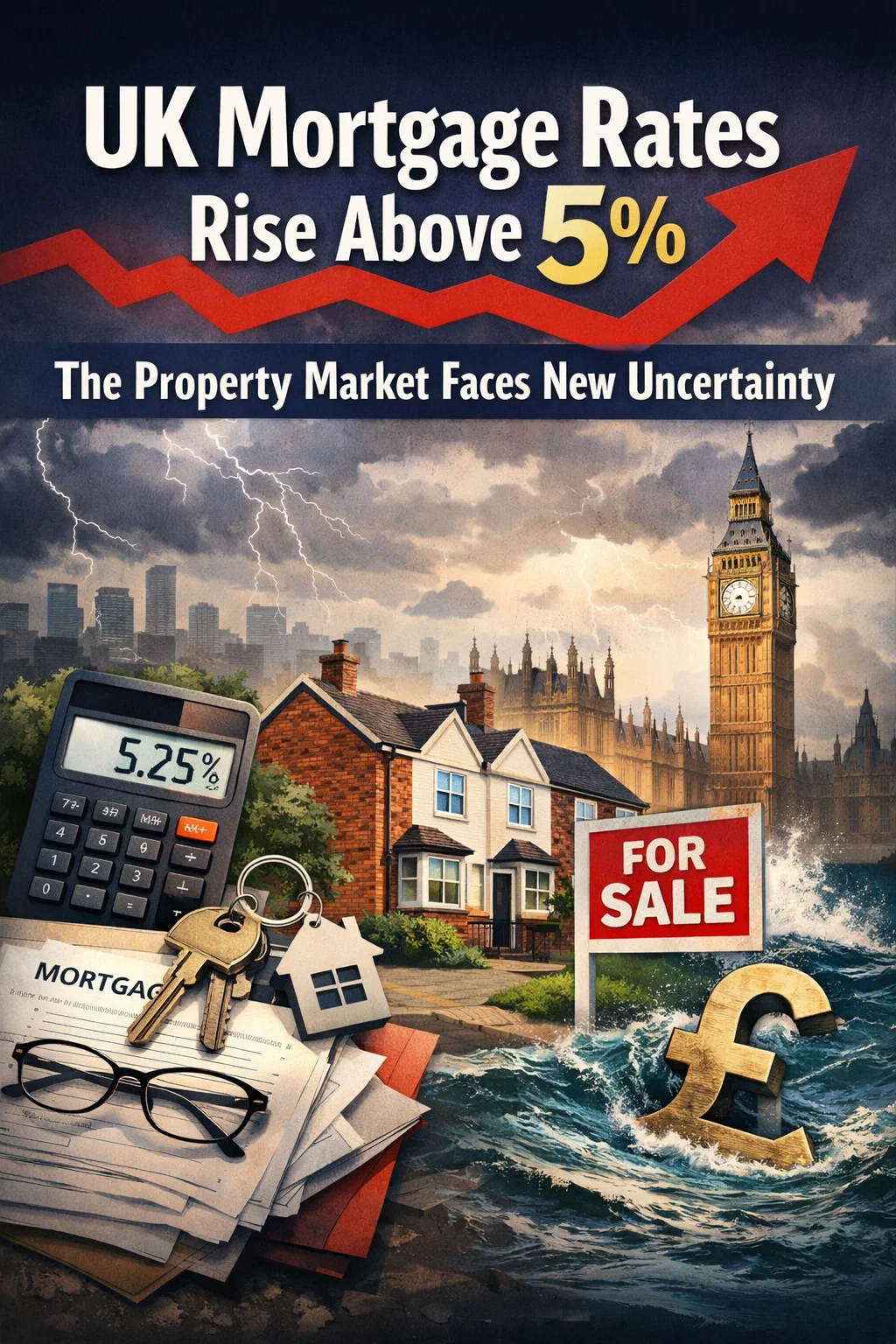 uk mortgage rates rise above 5 percent in march 2026