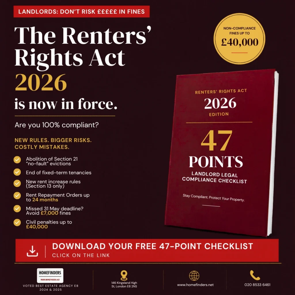 Renters rights bill free checklist for landlords in London