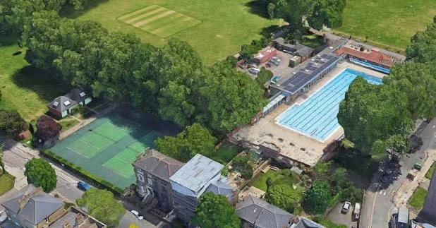 London Fields park and lido, Hackney, East London