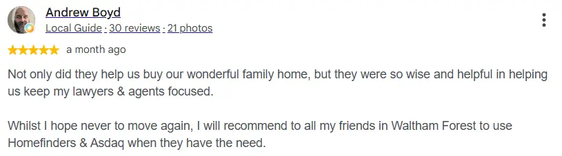 Google review: smooth transition to our new home, responsive and helpful